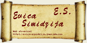 Evica Simidžija vizit kartica
